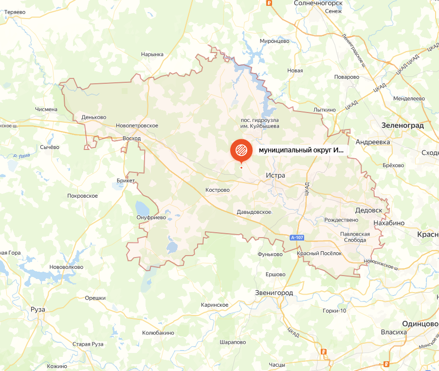 Карта Истры